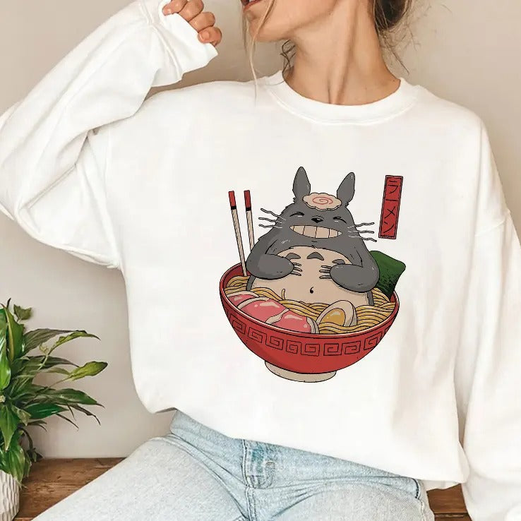 Totoro in the Ramen Bowl T Shirt