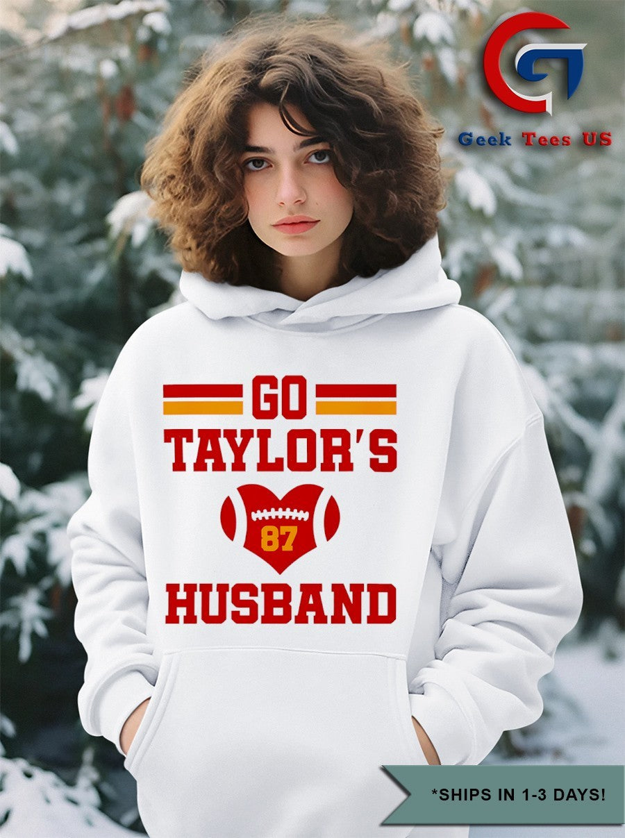 Travis Kelce 87 go Taylor’s husband Kansas City Chiefs shirt