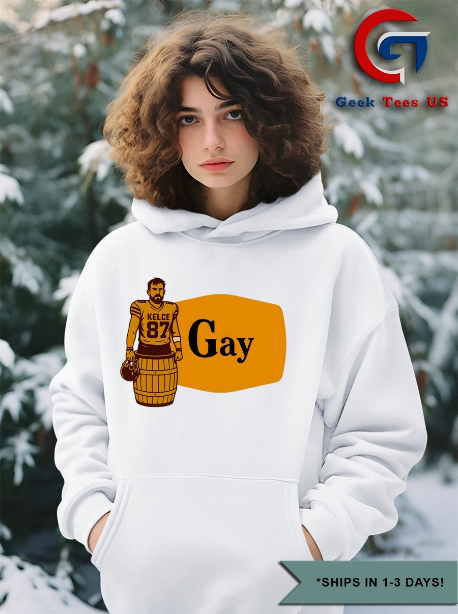 Travis Kelce Gay Cracker Barrel parody logo shirt