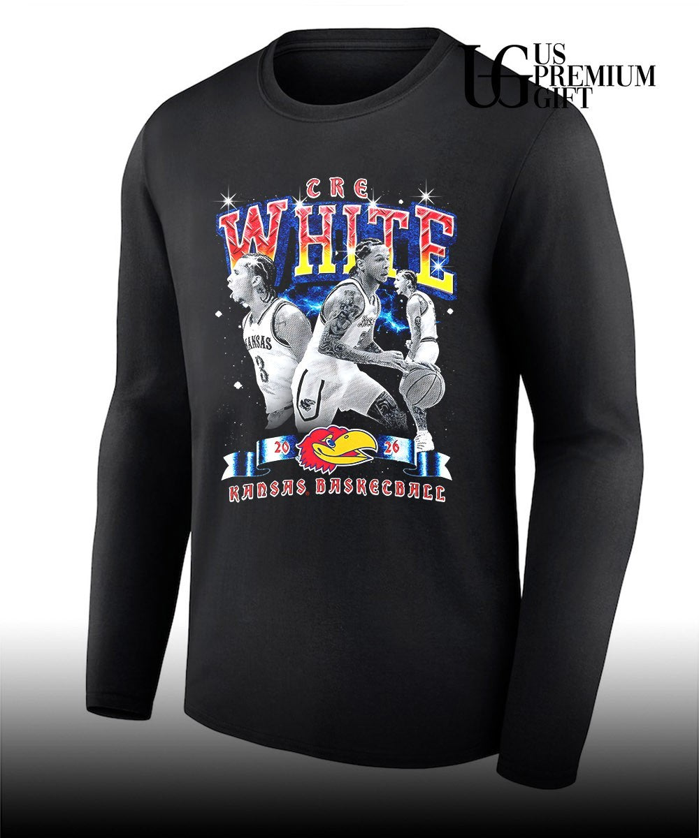 Tre White Kansas Jayhawks men’s basketball graphic shirt