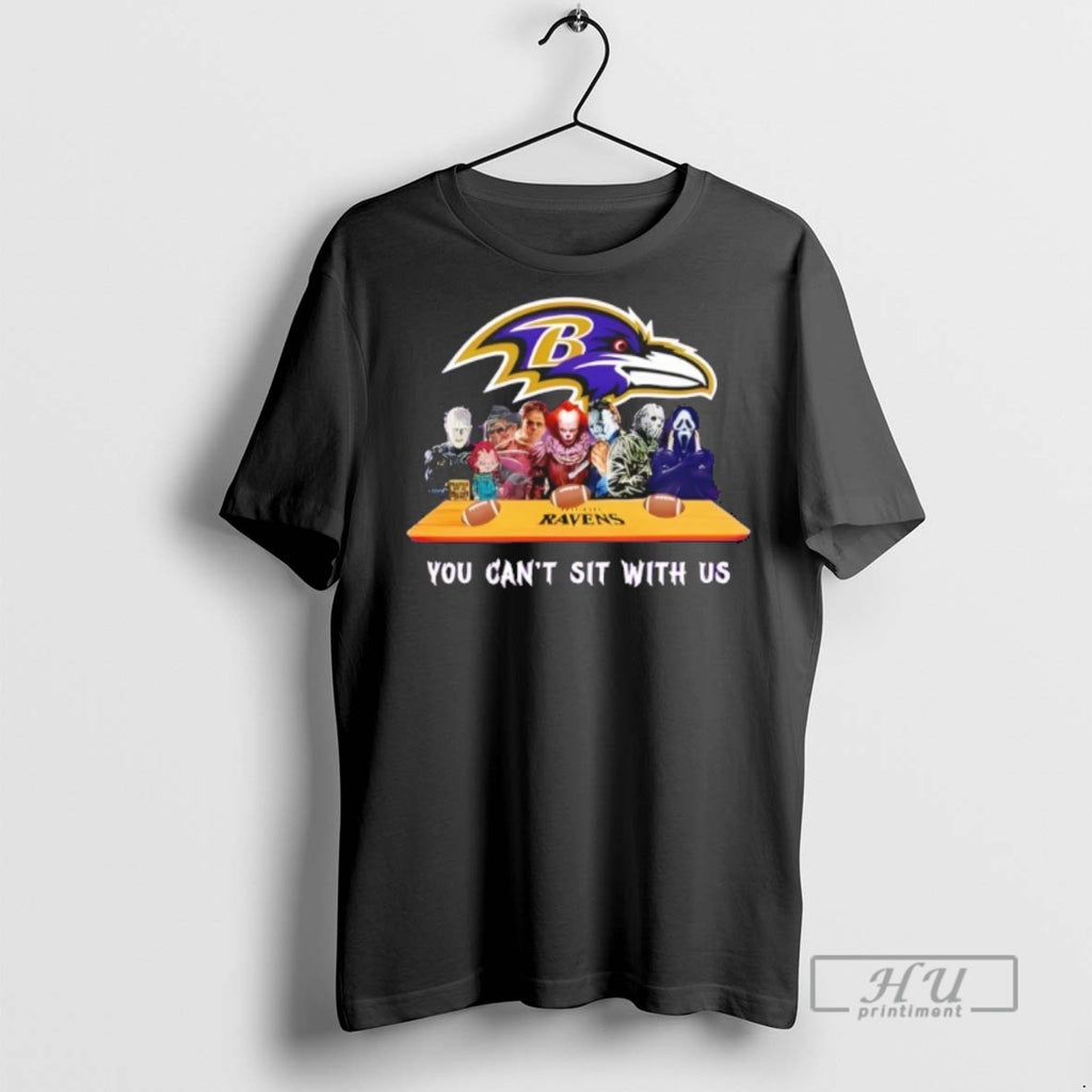 Trending Horror Movie Characters You Cant Sit With Us Baltimore Ravens Halloween Graphic