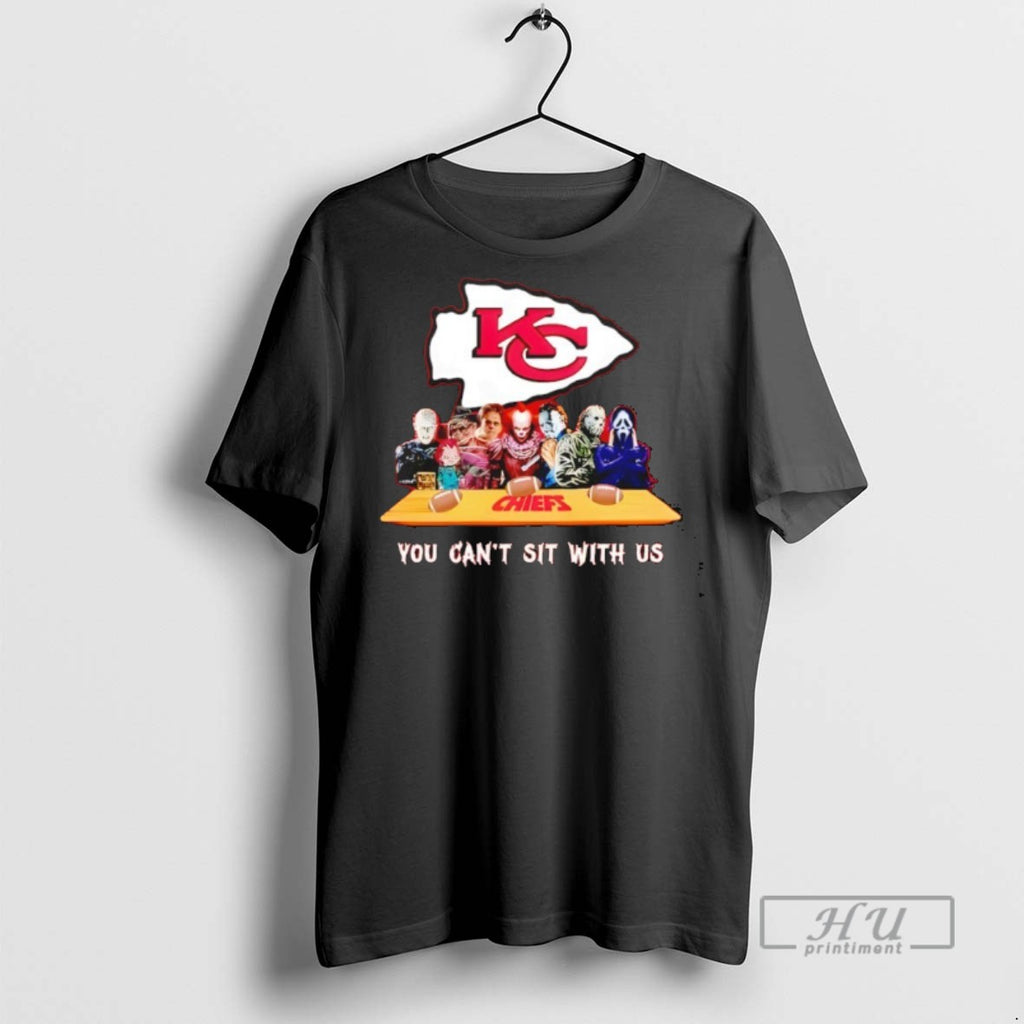 Trending Horror Movie Characters You Cant Sit With Us Kansas City Chiefs Halloween Graphic Tee