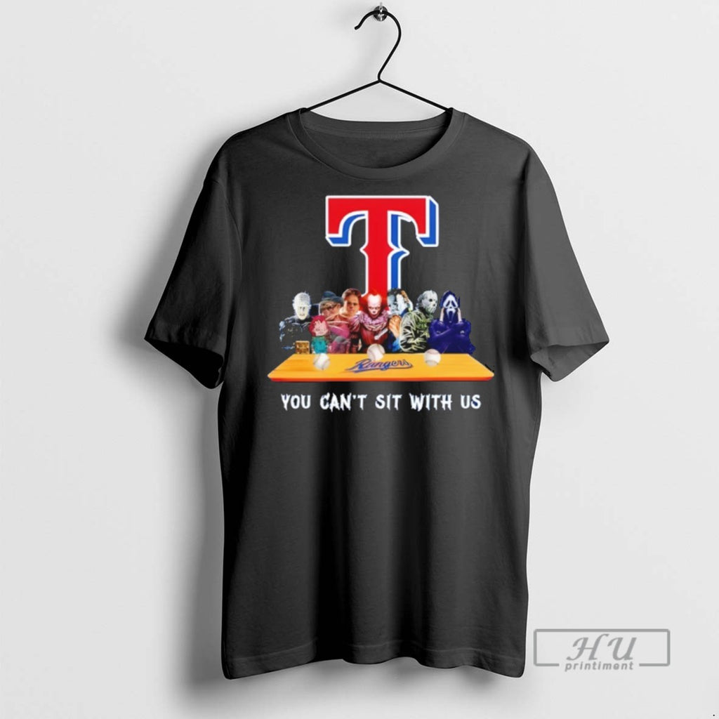 Trending Horror Movie Characters You Cant Sit With Us Texas Rangers Halloween Graphic