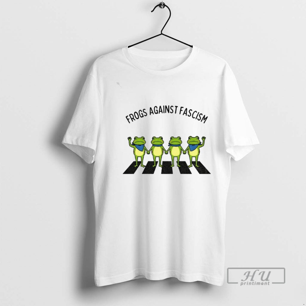 Trending Portland Frogs Against Fascism Abolish Ice Abbey Road Graphic Tee Shirt Sweatshirt Hoodies