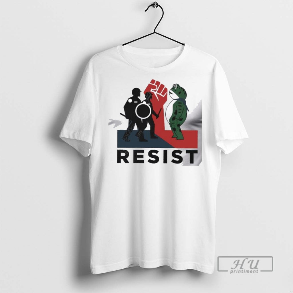 Trending Resist Frog Portland I Stand With Frog Protest T Men Graphic Tee Shirts