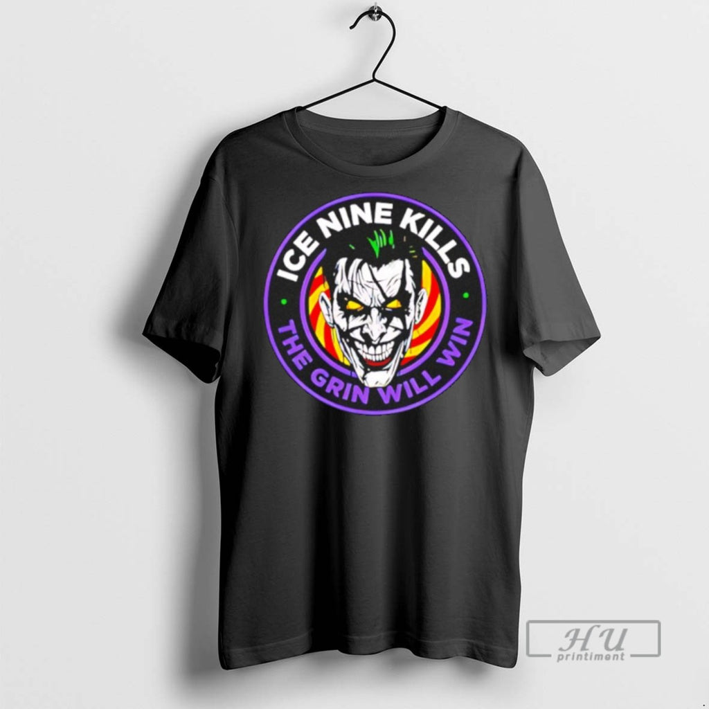 Trending The Laugh Track Joker Face Horror The Grin Will Win Big Halloween Graphic Tee