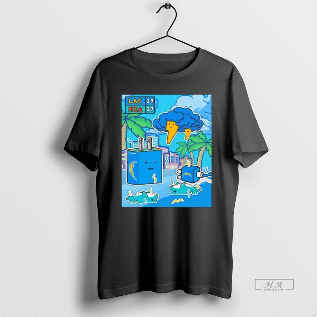 Trendy Los Angeles Chargers Electrocute Miami Dolphins Blackshirt