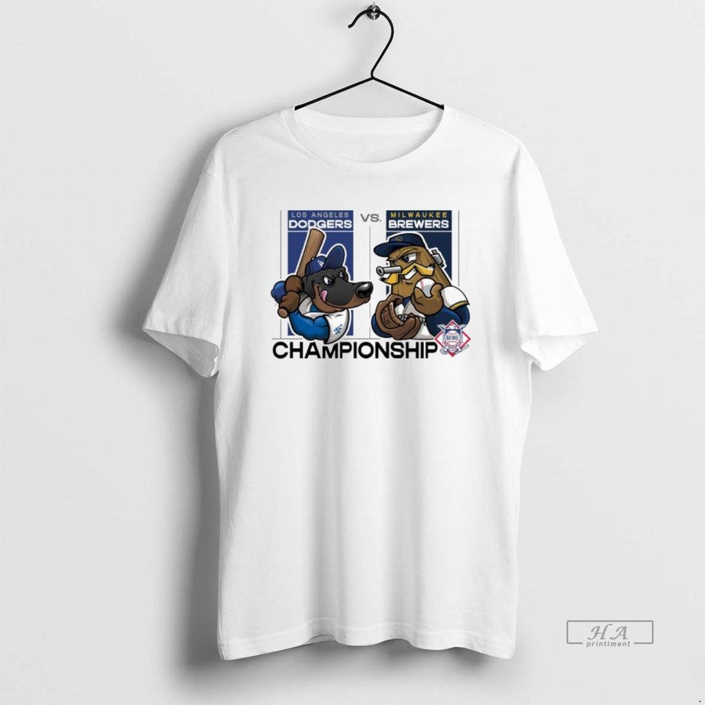 Trendy Los Angeles Dodgers Vs Milwaukee Brewers 2025 Mlb League Championship Series Mascots