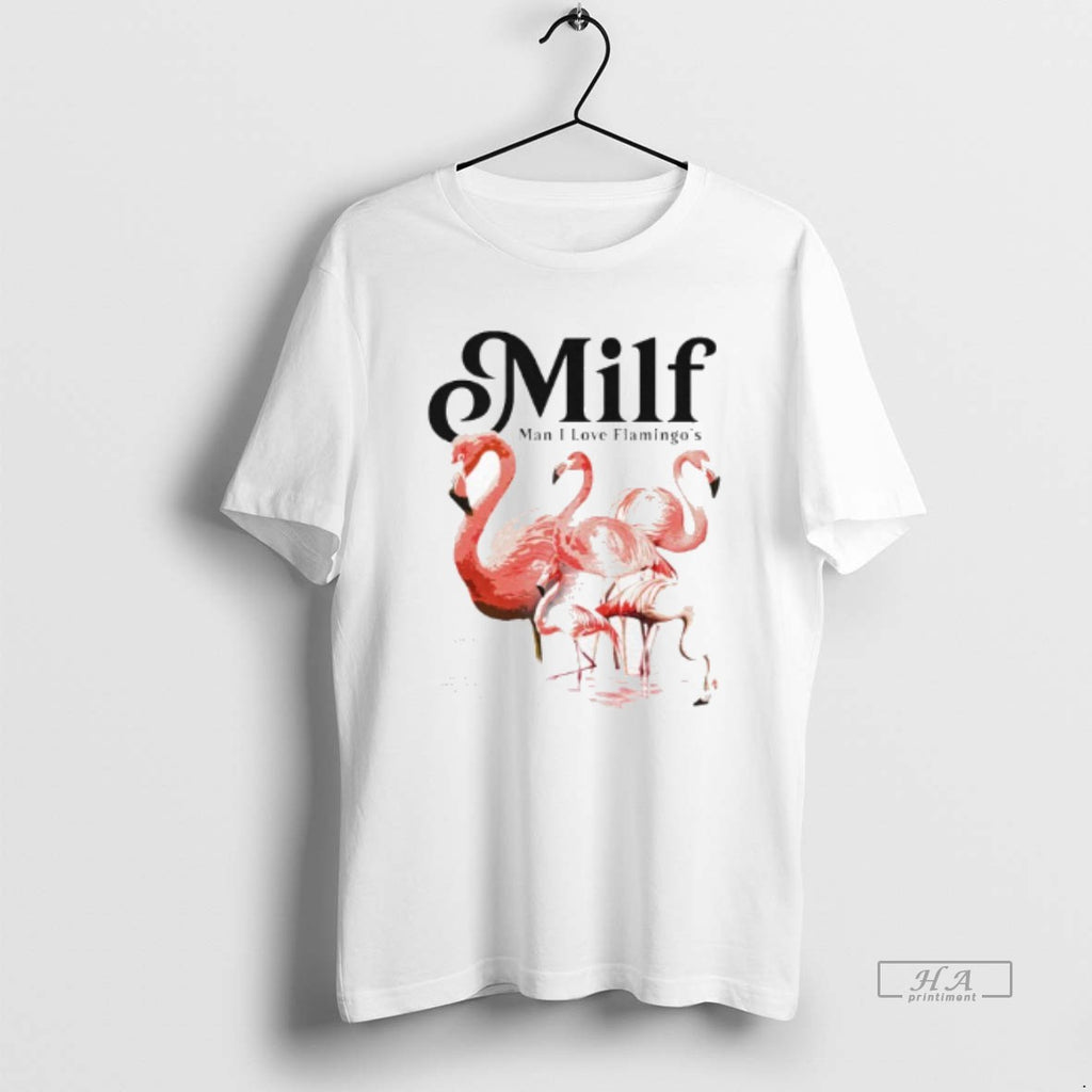 Trendy Milf Man I Love Flamingos Graphic