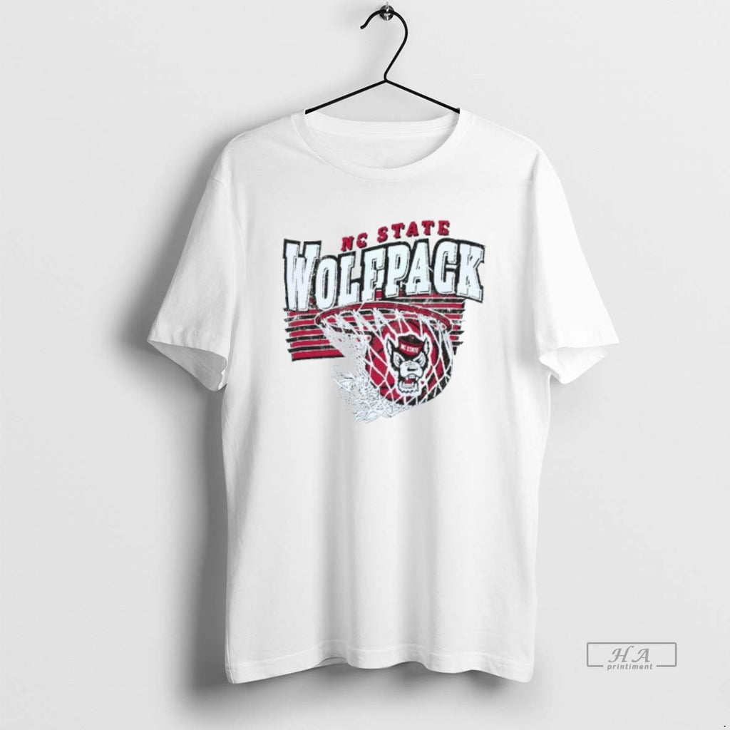 Trendy Nc State Wolfpack Champion Basketball Net Logo Mens White Tee