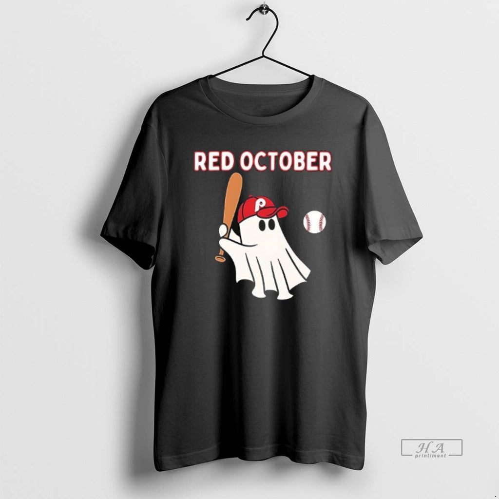 Trendy Phillies Red October Ghost Halloween Baseball