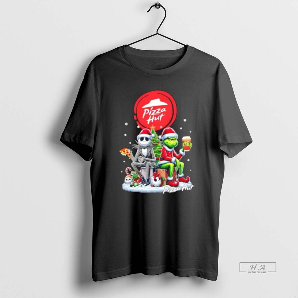 Trendy Pizza Hut X Grinch And Jack Skellington Unwilling Friends Merry Christmas