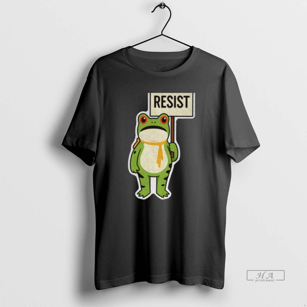 Trendy Portland Frog Holding Resist Fdt Anti Establishment Anti Ice