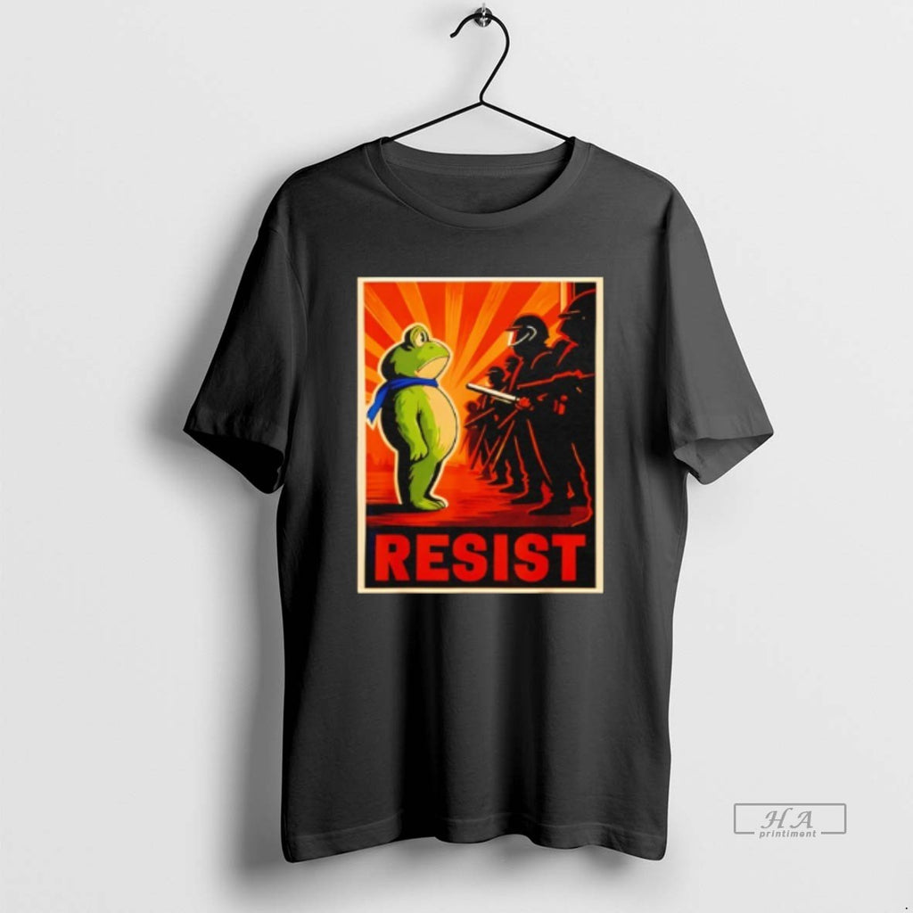 Trendy Resist Frog Portland Frog Protest Retro