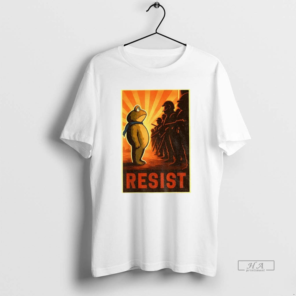 Trendy Resist Portland Frog Protest Anti Fascism Fuck Ice No Kings Day Vintage