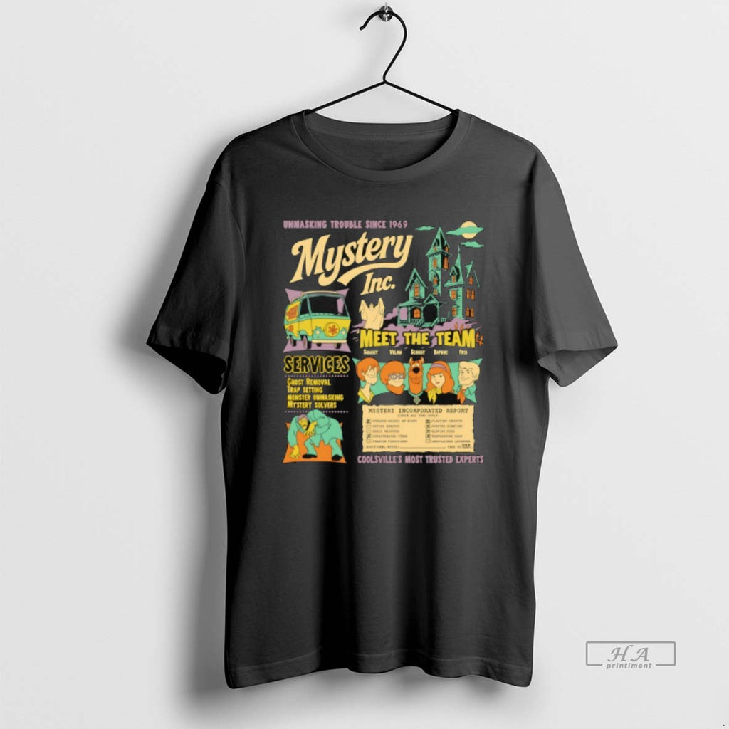 Trendy Scooby Doo Where Are You Series Mystery Inc Team Unmasking Trouble Since 1969 Tee