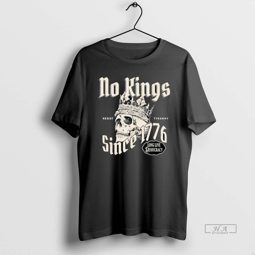 Trendy Skull No Kings Since 1776 Resist Tyranny