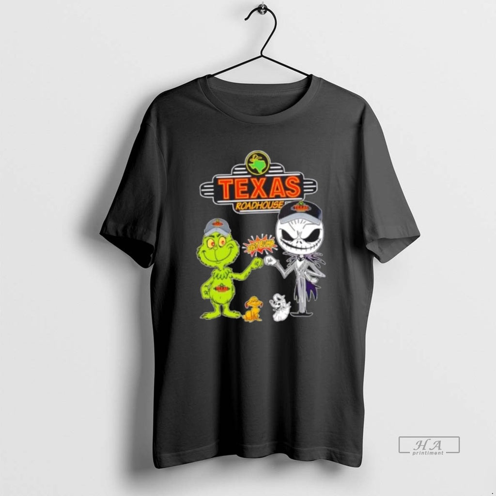 Trendy Texas Roadhouse X Grinch And Jack Skellington Fist Bump Uniwilling Friends