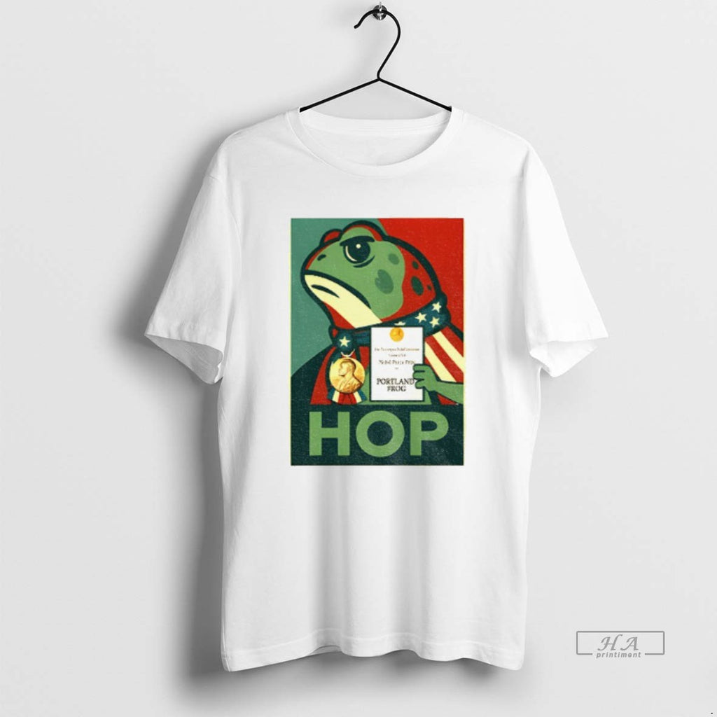 Trendy Viral Portland Frog Meme Nobel Peace Prize Funny Political