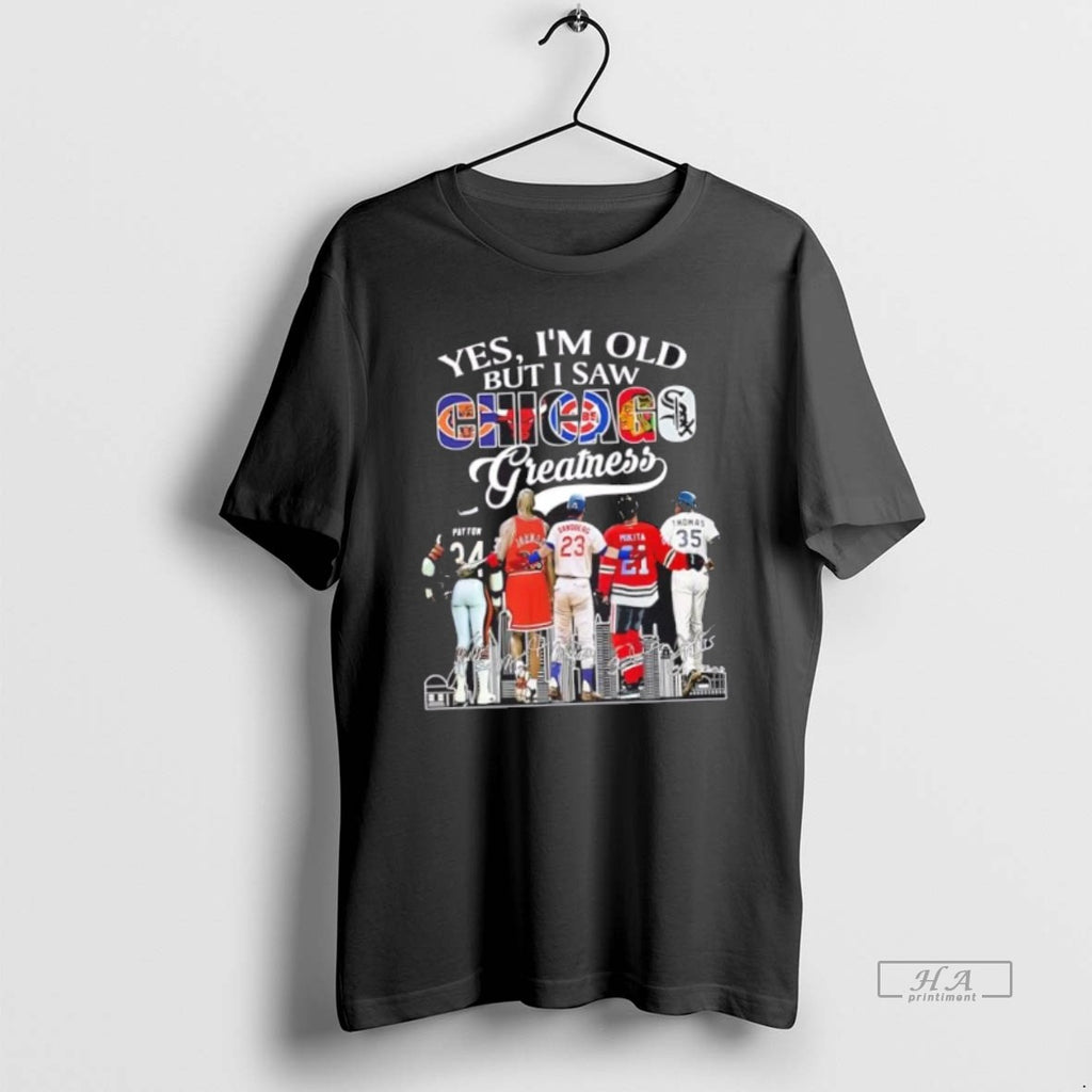 Trendy Yes Im Old But I Saw Greatness Chicago Sports Legends Skyline