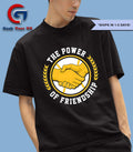Trevor Megill wearing the Power of Friendship Milwaukee Brewers shirt