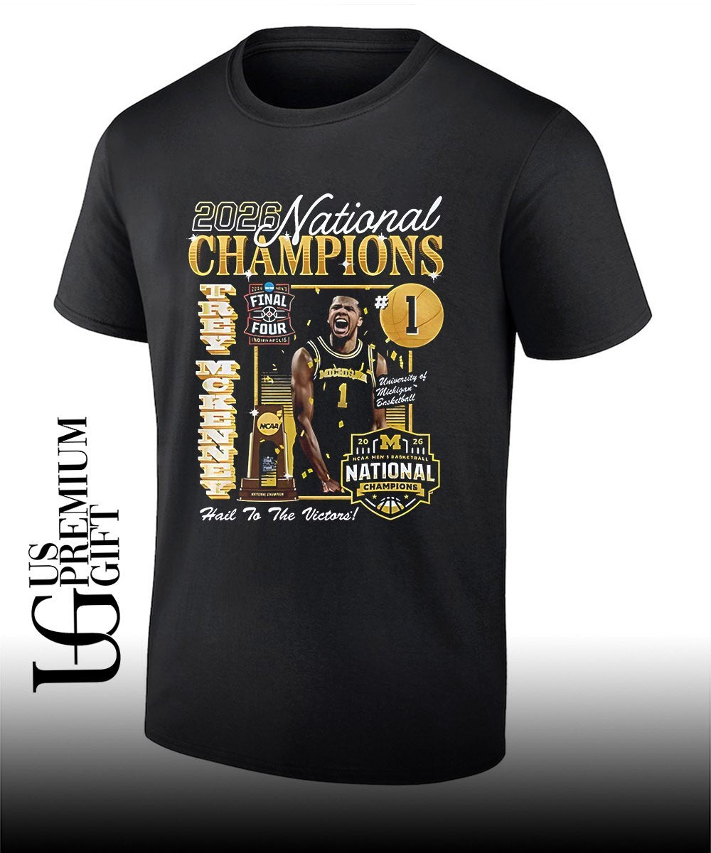 Trey McKenney Michigan Wolverines Men’s Basketball National Champion 2026 shirt