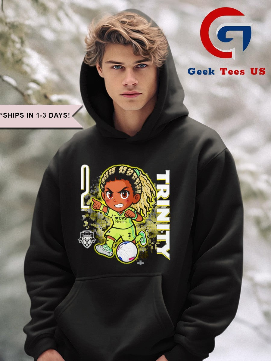 Trinity Rodman Washington Spirit NWSL chibi graphic shirt