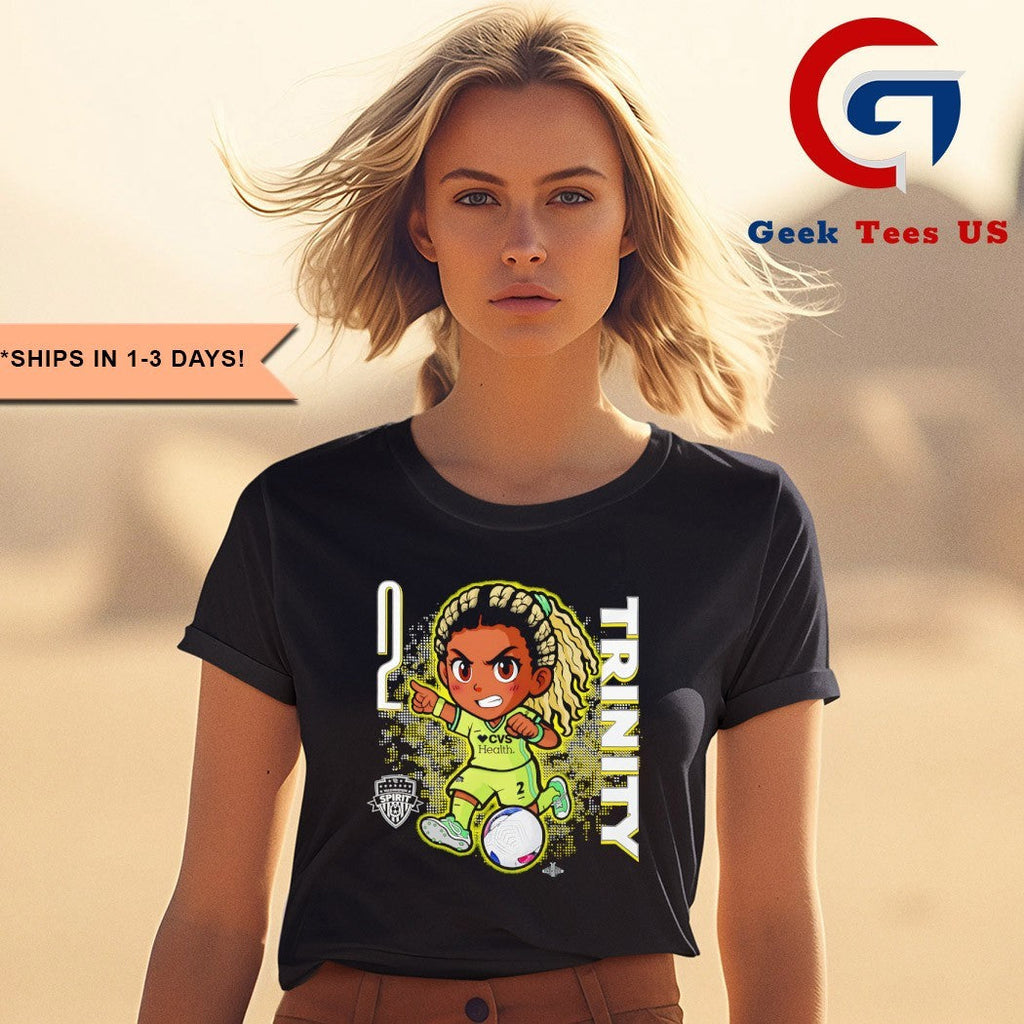 Trinity Rodman Washington Spirit NWSL chibi graphic shirt