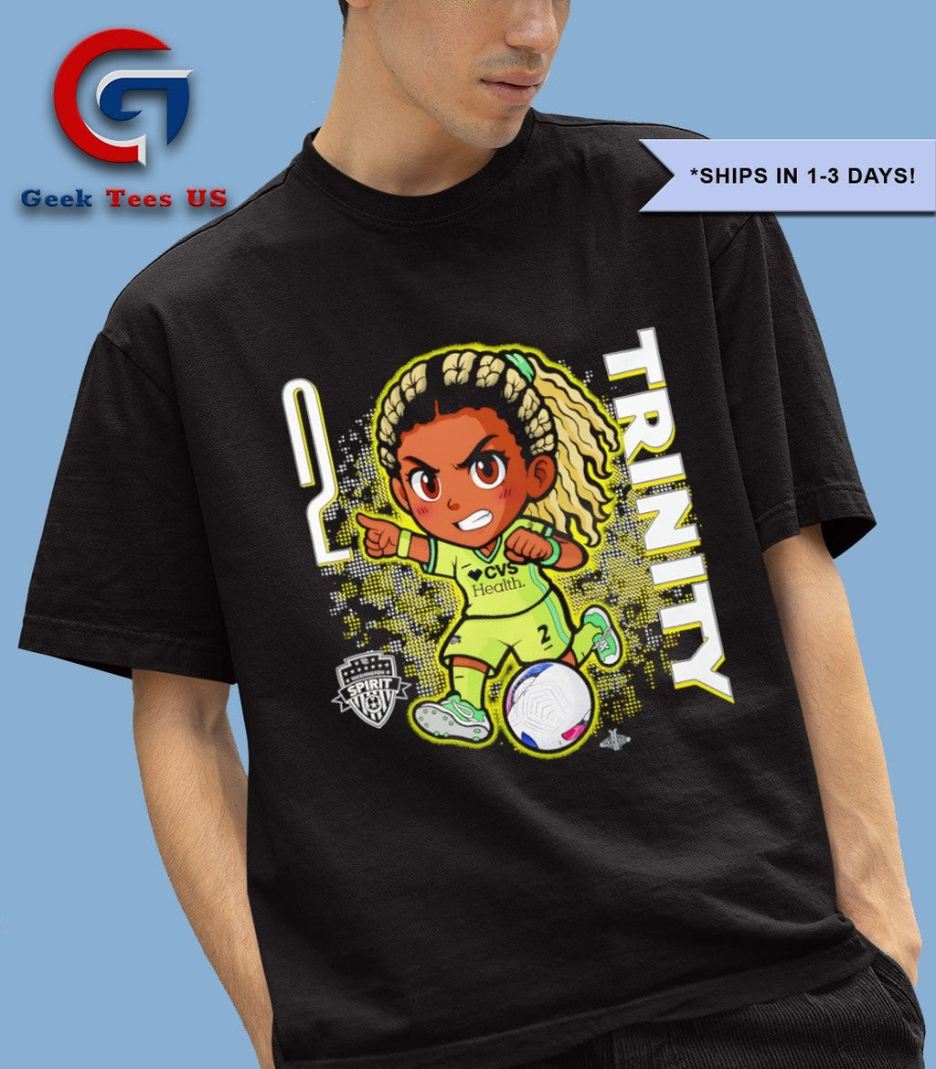 Trinity Rodman Washington Spirit NWSL chibi graphic shirt