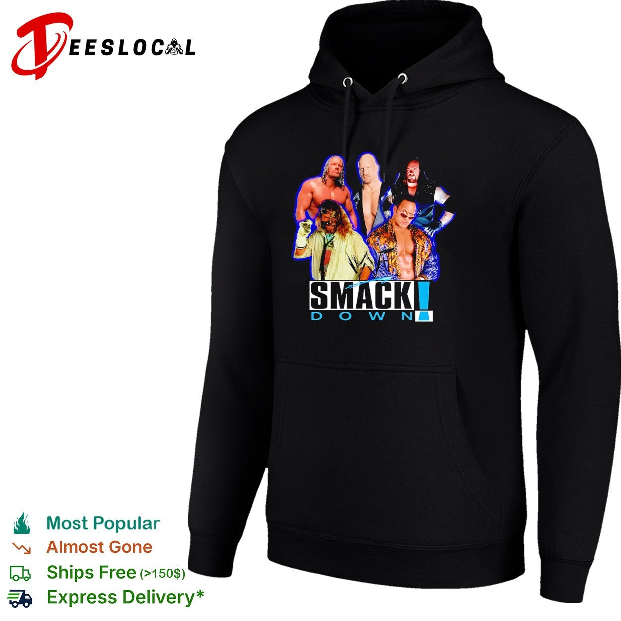 Triple H Stone Cold Steve Austin The Undertaker Mankind and The Rock WWF SmackDown shirt