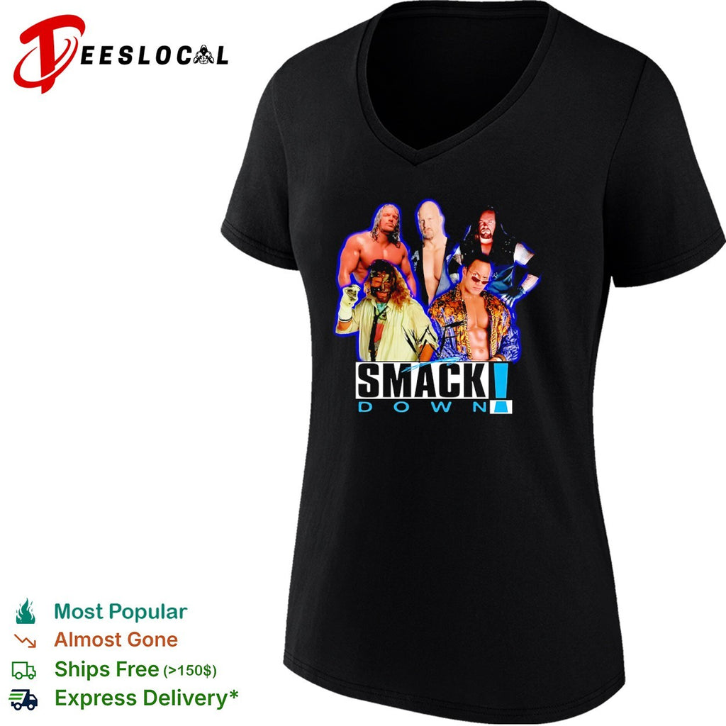 Triple H Stone Cold Steve Austin The Undertaker Mankind and The Rock WWF SmackDown shirt