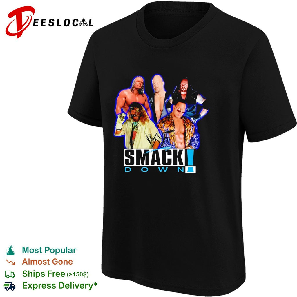 Triple H Stone Cold Steve Austin The Undertaker Mankind and The Rock WWF SmackDown shirt