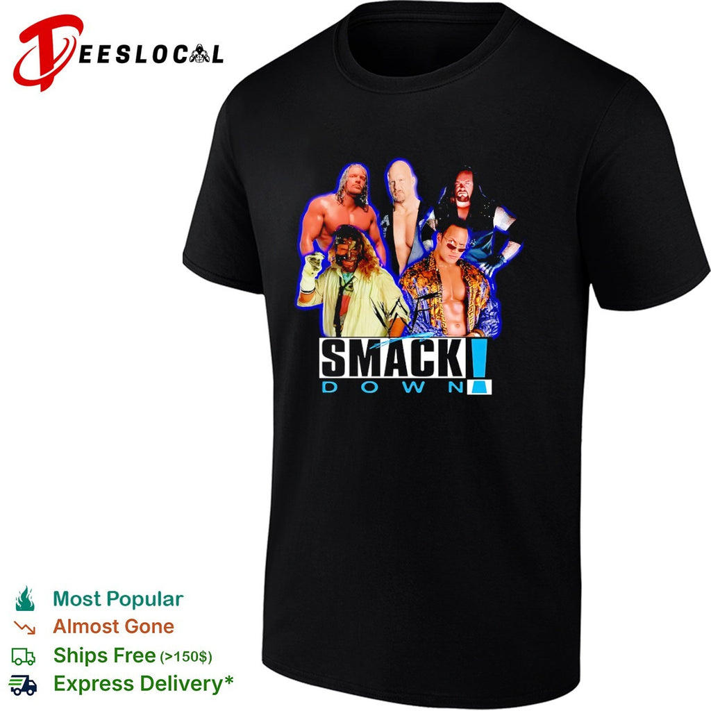 Triple H Stone Cold Steve Austin The Undertaker Mankind and The Rock WWF SmackDown shirt