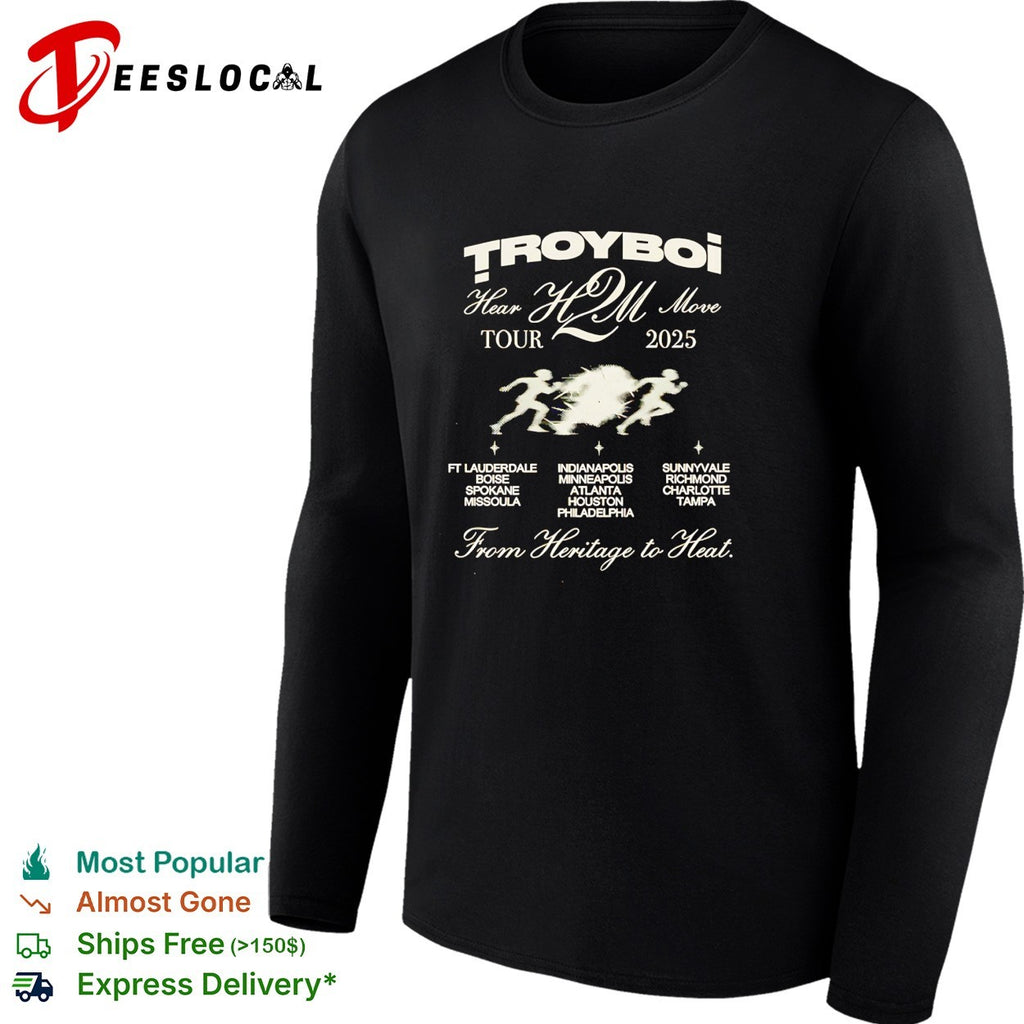 TroyBoi Hear 2 Move tour 2025 cities shirt