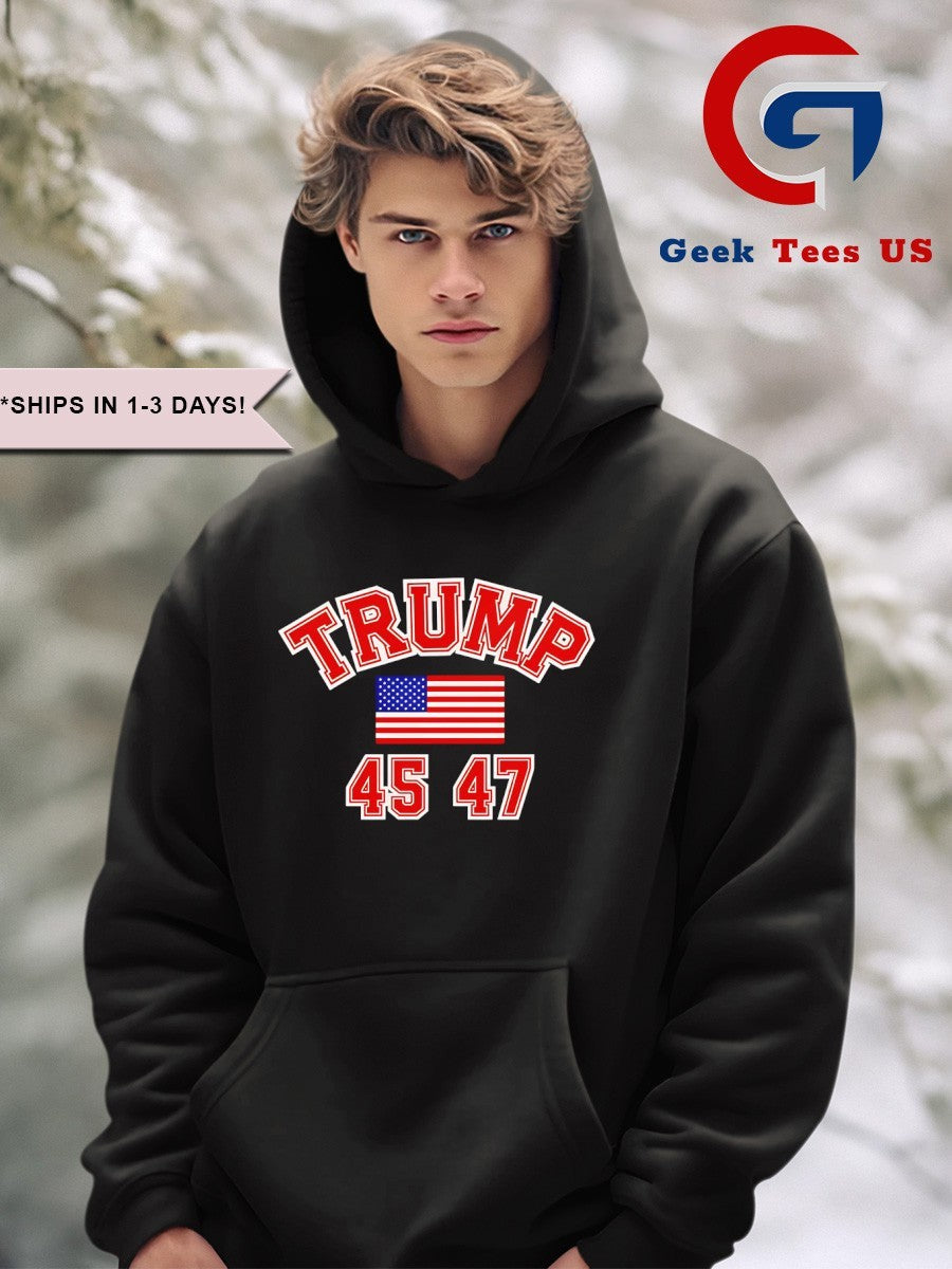 Trump 45 47 American Pride flag shirt