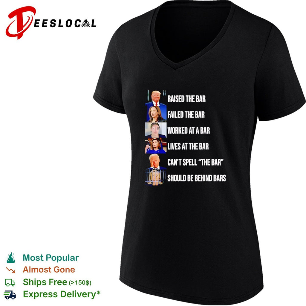Trump Harris AOC Pelosi Biden and Clinton Political Bar shirt