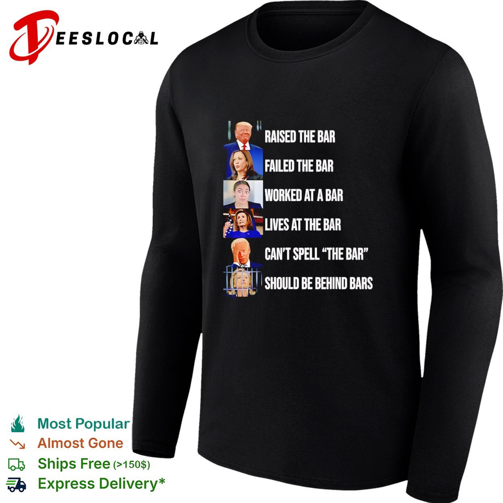 Trump Harris AOC Pelosi Biden and Clinton Political Bar shirt