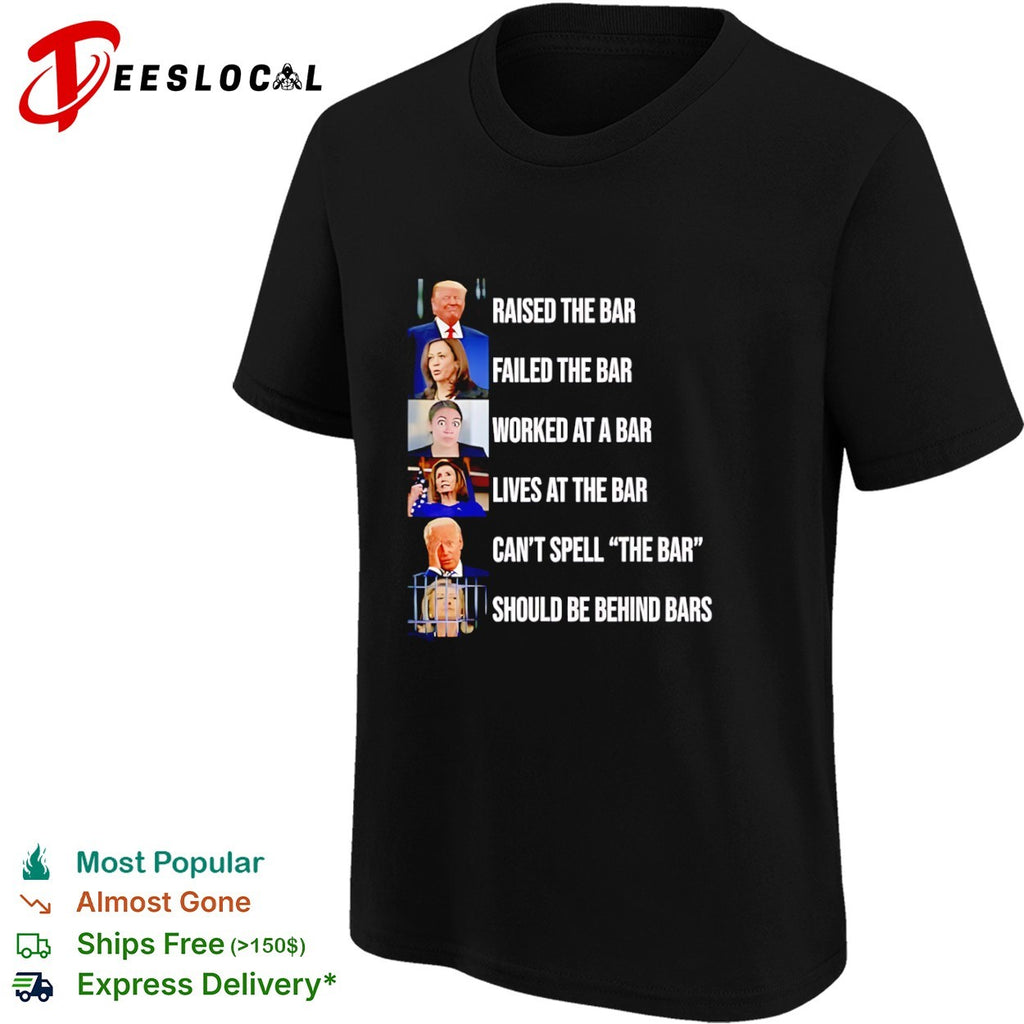 Trump Harris AOC Pelosi Biden and Clinton Political Bar shirt