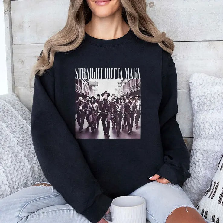 Trump Vance Elon Dream Team Straight Outta MAGA T Shirt