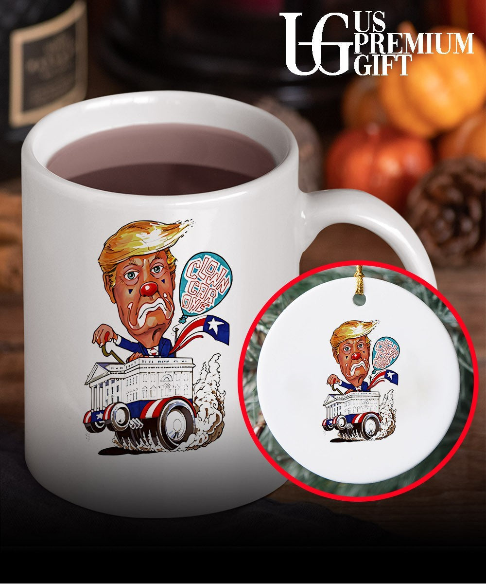 Trump clown car cartoon shirt