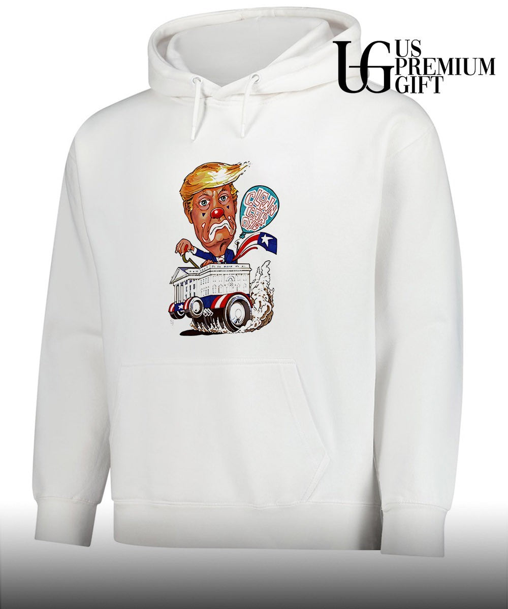 Trump clown car cartoon shirt