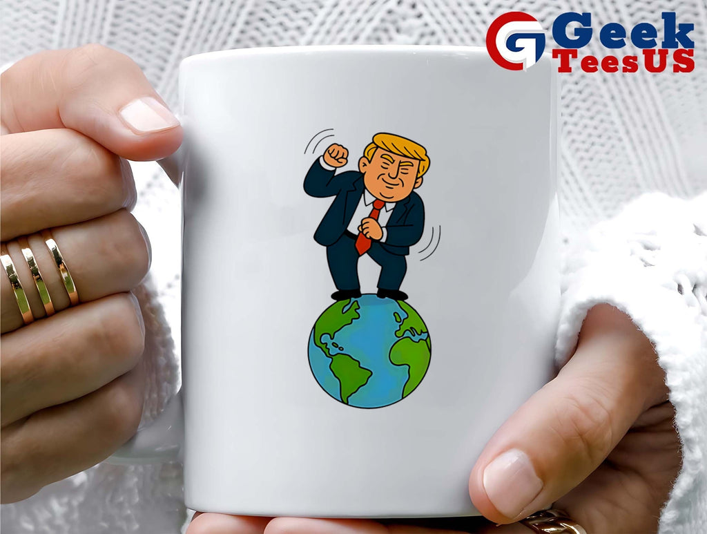 Trump dancing on top of the world funny shirt