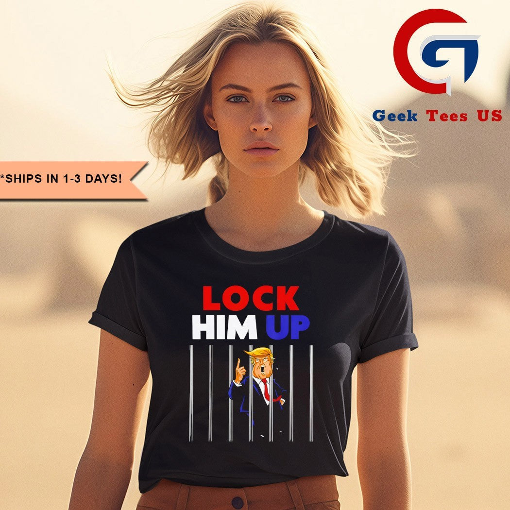 Trump lock him up art shirt