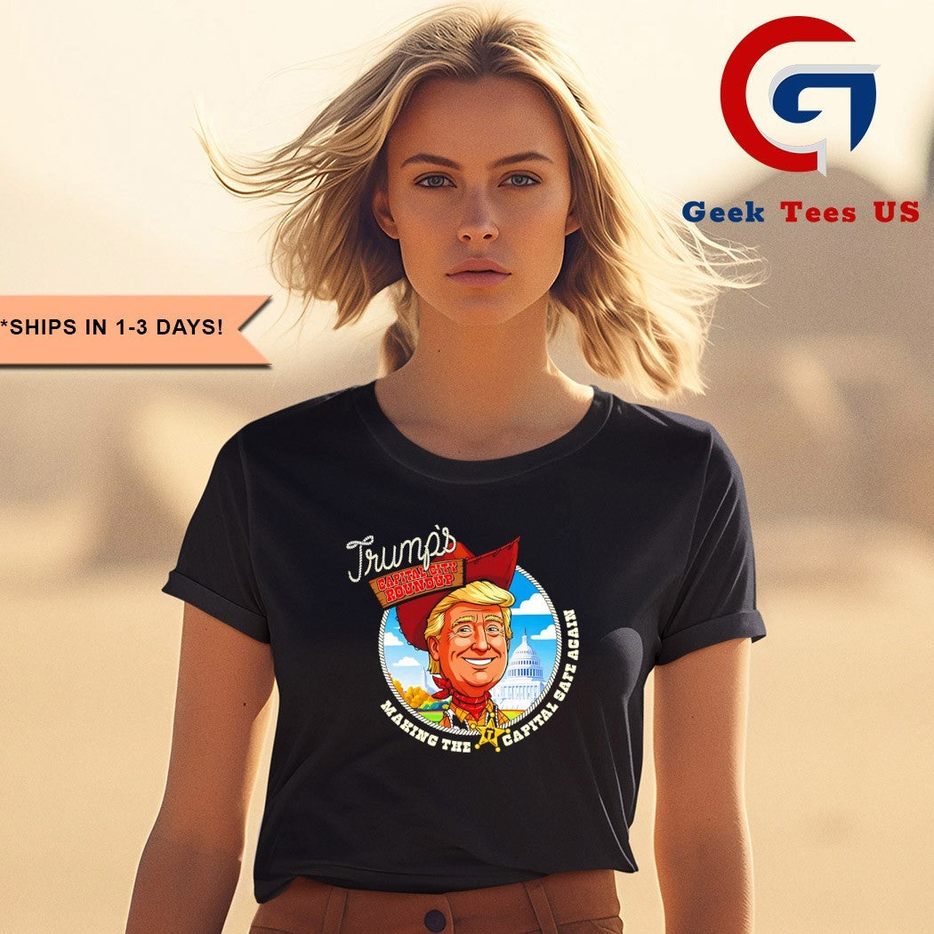 Trump’s capital city round up making the capital safe again shirt