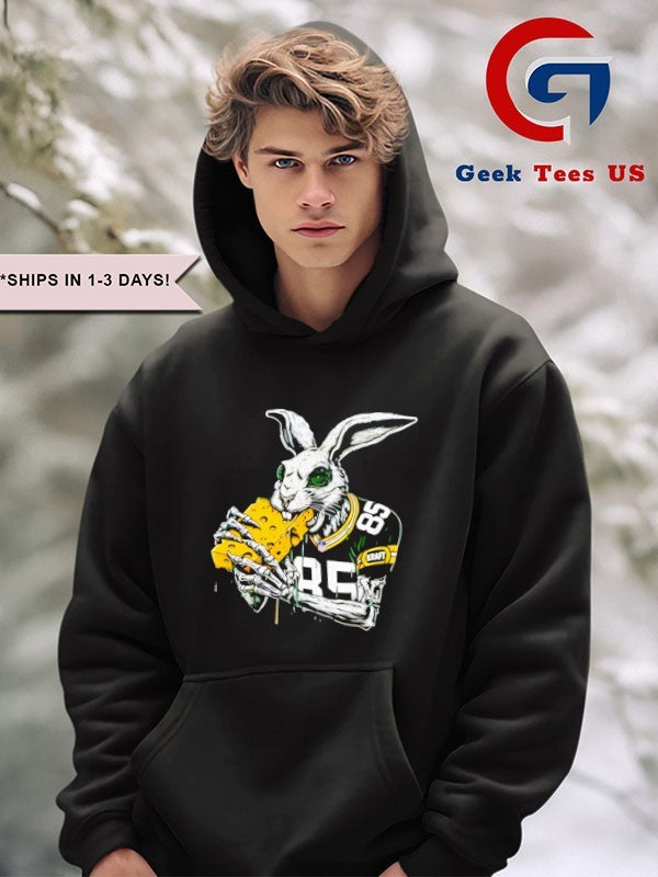Tucker Kraft White Pack Rabbit Green Bay Packers shirt