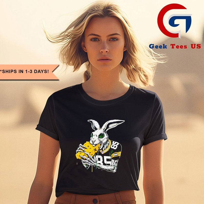 Tucker Kraft White Pack Rabbit Green Bay Packers shirt