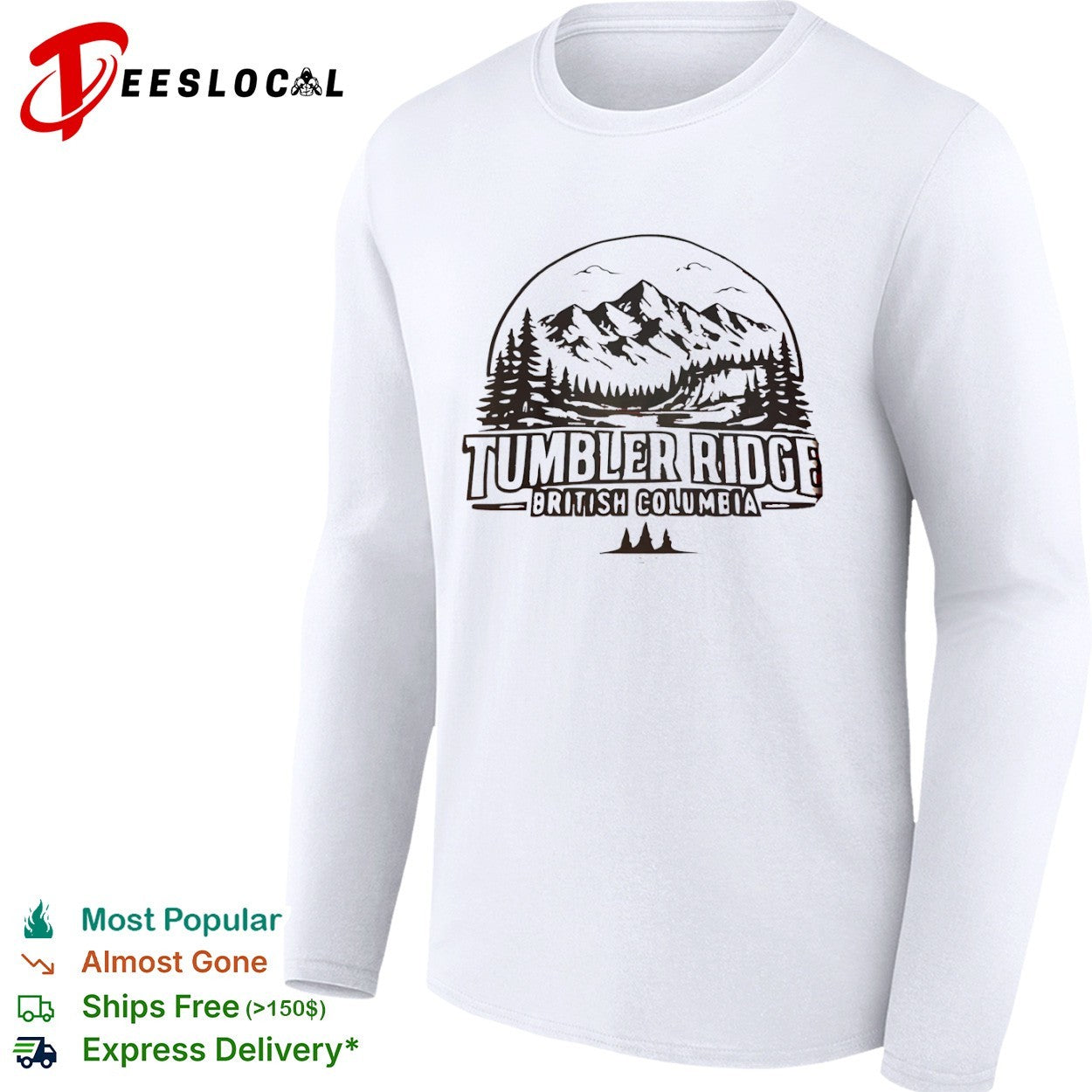 Tumbler Ridge British Columbia Mountain Landscape shirt