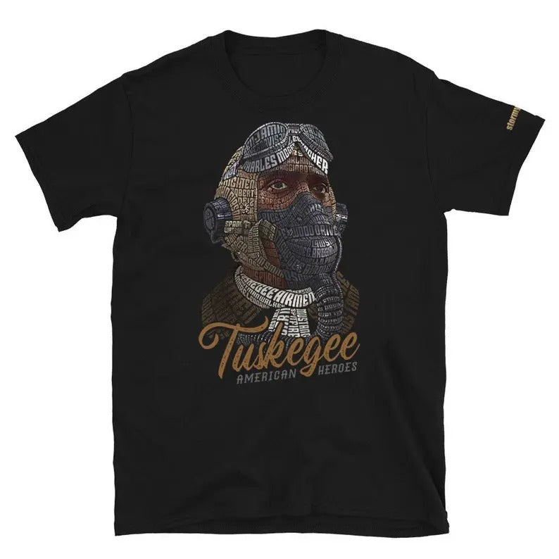Tuskegee Airmen American Heroes Tribute T-Shirt, Retro 90s Graphic T-shirt, Funny Dumb Tee, Meme Shirt, Menswear...