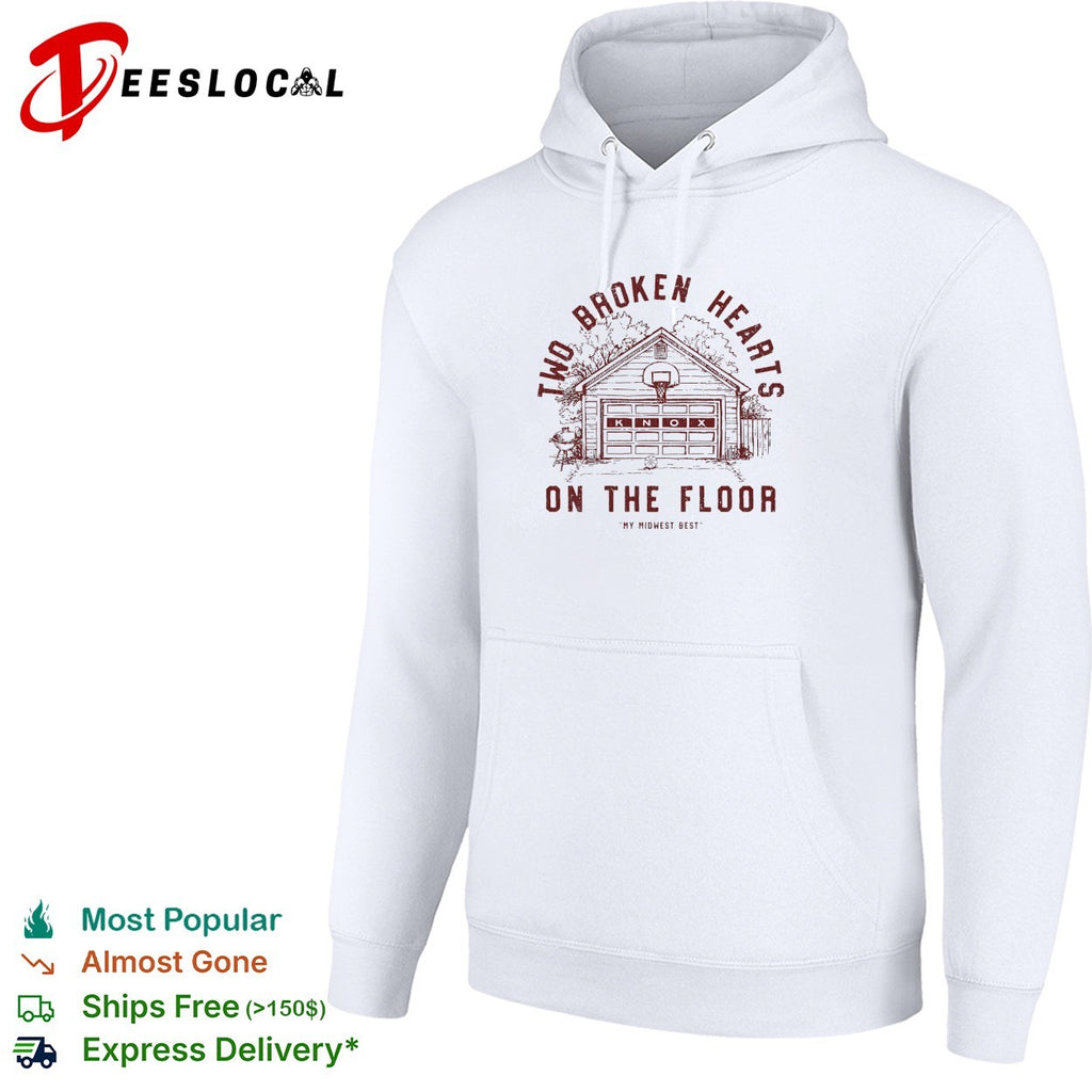 Two broken hearts on the floor Knox garage basketball hoop and grill midwest shirt