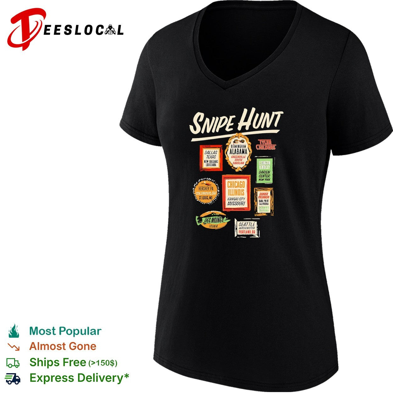 Tyler Childers Snipe Hunt Tour Dates Concert shirt